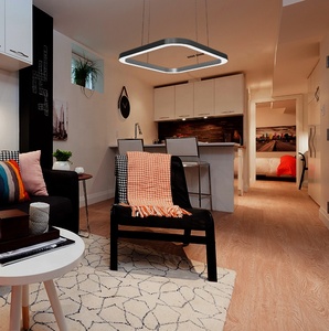 Hlinear L6080-B-900 Serie Belief Lampada Lineare Curva, Luci Pendenti Quadrate da Soffitto, Lampada LED Moderna Rettangolare da Soffitto - Product Image 2