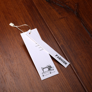 Etiqueta colgante de pantalones vaqueros reciclados de lujo, etiqueta de papel en relieve impresa personalizada, logotipo propio, marca, borde cortado con láser, etiqueta colgante de ropa para ropa - Product Image 5