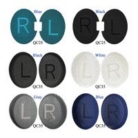 Coussinets d'oreille en cuir protéiné pour Bose QuietComfort 35 25 15, coussinets d'oreille pour casque QC35 QC25 QC15, coussinets d'oreille en mousse à mémoire de forme