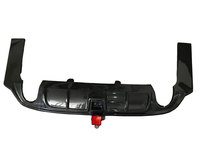 Becquet de lèvre de diffuseur de pare-chocs arrière en fibre de carbone/FRP avec lumière pour VW Volkswagen Passat CC berline 4 portes 2013 - 2016 style de voiture