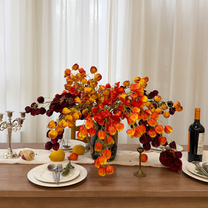Lanterne artificielle en forme de tonneau, bouquet de fruits, fleurs en soie résistantes à la décoloration, 30cm-100cm, décoration intérieure, décoration de festival - Product Image 4