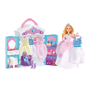 Jouets de poupée princesse en plastique avec lumière, vêtements de rechange de 11.5 pouces pour filles - Product Image 1
