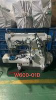 Machine à coudre industrielle à point de recouvrement et interlock, à cylindre, alimentation manuelle, haute vitesse, neuve, pour usage domestique, avec fonction de fixation de ruban