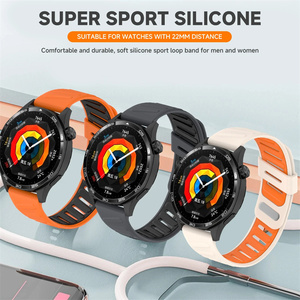 Nueva Correa Deportiva de Silicona Bicolor de 22 mm para Reloj Inteligente Huawei <span class=keywords><strong>Watch</strong></span> GT6, Correa para GT5 PRO 46 mm, GT4, <span class=keywords><strong>GT3</strong></span> para Mujer y Hombre - Product Image 4