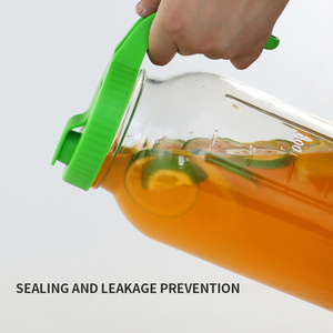 Venta al por mayor Vacío 64 oz 2 litros <span class=keywords><strong>Medio</strong></span> galón Mason Jarra <span class=keywords><strong>de</strong></span> agua <span class=keywords><strong>de</strong></span> vidrio con tapas <span class=keywords><strong>de</strong></span> pico <span class=keywords><strong>de</strong></span> vertido - Product Image 5