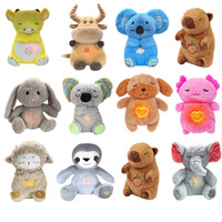 Nouvelle Peluche Lumineuse et Sonore Ourson Respirant ou Petite Otter pour Bébé, Rembourrée en Coton PP, 31cm-50cm, pour le Sommeil, Importée
