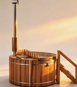 Jacuzzi de Madera de Cedro Rojo para Exteriores, de Lujo, para 2-3 Personas, con Asientos Cómodos, para Spa Familiar - Product Image 1