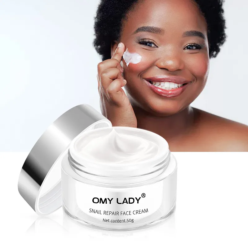 Omy lady creme facial anti-envelhecimento, creme para o rosto de papaia francês, endurecimento da pele, creme de caracol para pele seca