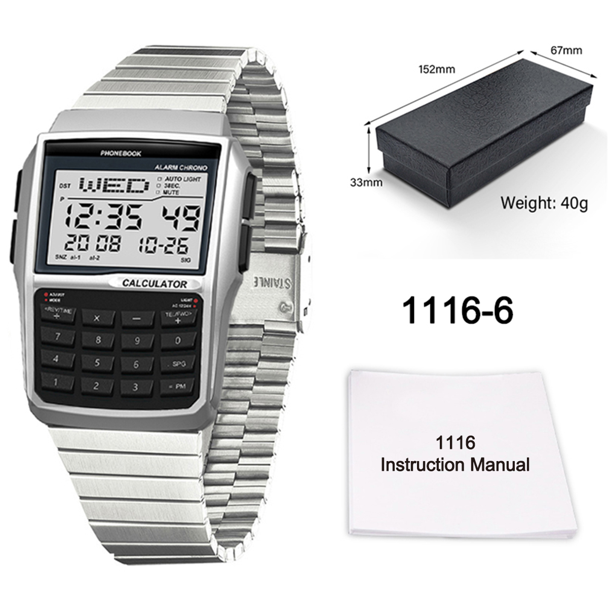 1116-6Tira de acero plateada