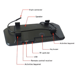 <span class=keywords><strong>7</strong></span> <span class=keywords><strong>inch</strong></span> LED xe BT chiếu hậu màn hình LCD Xe Màn hình hiển thị màn hình 800*480 16:9 BT MP5 xe gương màn hình với MP5 chức năng - Product Image 4