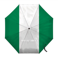 Parapluie entièrement automatique de haute qualité, compact et portable, avec motif du drapeau national du Rwanda, style créatif