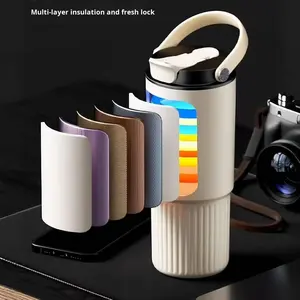 Portatile femmina isolato tazza di acqua doppia cannuccia per bere di grande capacità ad alto valore portatile <span class=keywords><strong>a</strong></span> vuoto per <span class=keywords><strong>auto</strong></span> da viaggio uso - Product Image 2