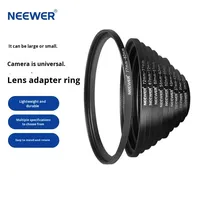 18 pièces NEEWER 37-82 mm Anneaux adaptateurs de filtre d'objectif d'appareil photo en aluminium à filetage lisse, à conversion de taille (Step-Up/Step-Down), pour filtres UV/ND/Polarisant en photographie