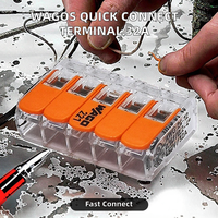 Connecteur de bornier Wago à connexion rapide de marque originale, 450V 32A, matériau PA66, distribution d'alimentation pour câble de 4mm, modèle 221-415