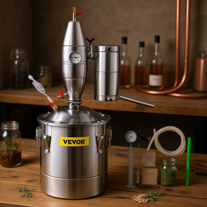 Destilador de Acero Inoxidable Vevor de 50L 304, Equipo Manual para Hacer Alcohol, Vino, Whisky y Brandy - Product Image 2