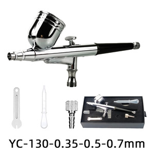 Aérographe à alimentation par gravité 7,0 cc, vitesse réglable, pistolet de pulvérisation portable pour travaux artistiques, buse de 0,35, 0,5, 0,7 mm - Product Image 4