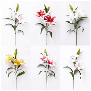 <span class=keywords><strong>Fleurs</strong></span> <span class=keywords><strong>artificielles</strong></span> de lys réalistes faites à la main, imperméables, décoration de <span class=keywords><strong>cimetière</strong></span>, vente en gros en <span class=keywords><strong>extérieur</strong></span> - Product Image 3