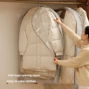 Nuova Custodia Minimalista Moderna per <span class=keywords><strong>Piumino</strong></span>, Copertura Antipolvere Comprimibile per Armadio, Sacca Impermeabile in PEVA per Abiti da <span class=keywords><strong>Donna</strong></span> e Uomo - Product Image 2