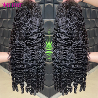 Peluca de Cabello Humano Rizado Birmano Natural, Peluca Frontal de Encaje HD 13x4 Sin Pegamento, Encaje Pre-cortado, Pelucas de Cabello Vietnamita Natural para Mujeres Negras