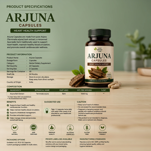 Capsules d'herbes Arjuna, extrait solvant pour la croissance des cheveux et la santé de la peau, pour enfants et adultes, complément alimentaire naturel pour la santé - Product Image 1