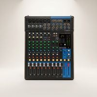 Console audio numérique professionnelle 16 canaux avec effets personnalisés en métal, nouveau modèle, connectivité USB, éclairage vidéo
