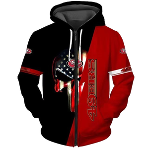2025 New Style <b>American</b> Football Team Lined Print Winter Men's Polyester Zipper <b>Hoodies</b> Fashion Daily Wear - Product Image 3