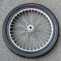 Ensemble de roues Supermoto argentées de 17 pouces avec jantes à rayons pour moto électrique Surron Light Bee X LBX