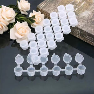 Mini recipientes de pintura acrílica con tapa, recipientes acrílicos en blanco, recipientes vacíos para pinturas, recipientes sellables para manualidades, ¡en oferta! - Product Image 2