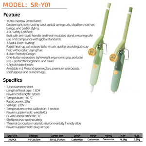 เครื่องม้วนผมไฟฟ้าเซรามิก ร้อนเร็ว ระดับมืออาชีพ สำหรับจัดแต่งทรง<span class=keywords><strong>ผม</strong></span>ยาวและสั้น - Product Image 2