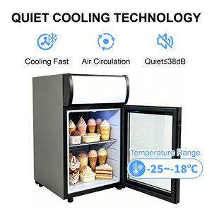 Vanace Mini Bar Fridge with <b>Freezer</b> Compact Refrigerator for Drinks and Food - Product Image 2