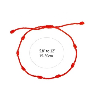 <span class=keywords><strong>Pulsera</strong></span> de la Amistad Hecha a Mano al por Mayor con <span class=keywords><strong>7</strong></span> <span class=keywords><strong>Nudos</strong></span>, Cuerda Roja y Negra, <span class=keywords><strong>Pulsera</strong></span> de Cuerda Tejida Ajustable para Hombres y Mujeres - Product Image 5