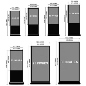Afficheur publicitaire numérique LCD à écran tactile de 43 pouces, sur pied, pour intérieur, avec lecteur multimédia automatique - Product Image 3