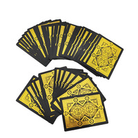 Cartes à jouer de luxe de haute qualité de l'usine Bayaya, logo personnalisé, emballage rétractable, estampillage or et argent