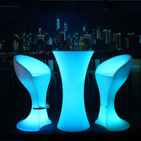 Table de bar LED pour événements, étanche, pour mariage, chaise de bar lumineuse, table à cocktails LED illuminée
