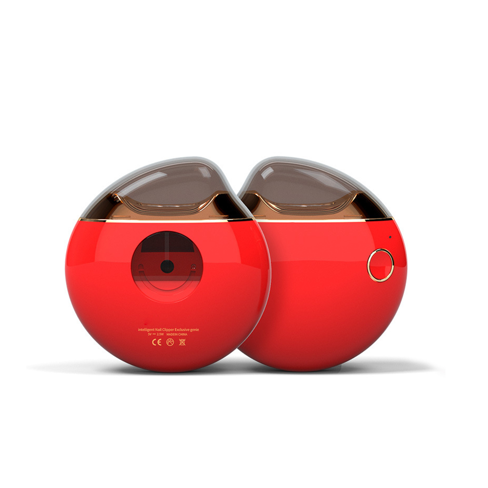 Автоматический детский триммер для ногтей красного цвета, электрические ножницы для ногтей, высококлассные интеллектуальные щипчики для ногтей против брызг