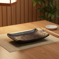 Nouvelle assiette plate japonaise en mélamine bleu foncé de 6 pouces à vendre