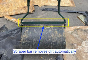 Rodillo de césped de jardín de acero galvanizado Manual de 30 L 48L barato <span class=keywords><strong>con</strong></span> manijas de <span class=keywords><strong>barra</strong></span> raspadora, herramientas de jardín de nuevo estilo - Product Image 5