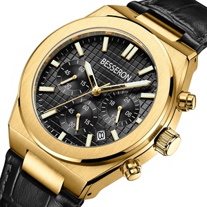 BESSERON Montre de sport étanche 100M pour homme chronographe à quartz avec bracelet en acier inoxydable et mouvement Japon VK63 - Product Image 6