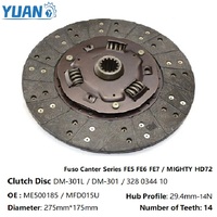 Disque d'embrayage ME500185 275 mm compatible avec Fuso Canter 4D32 4M42 MFD015U DM-301L, fabricant de plaques d'embrayage pour camions