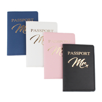 Porte-passeport en PU personnalisable de haute qualité avec couverture de conception de lettre de voyage étanche de style transfrontalier chaud pour les couples