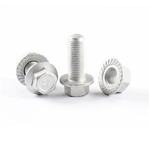 Din6921 classe <span class=keywords><strong>5.8</strong></span> zinco revestimento meia rosca parafuso flange sextavado com serrilhado para motocicleta - Product Image 2