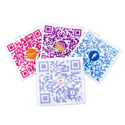 Impresión de pegatinas personalizable Etiqueta de código qr de papel impermeable