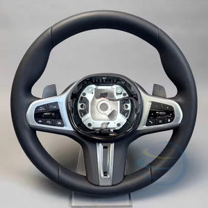 Volante de Cuero Negro Personalizado para <span class=keywords><strong>BMW</strong></span> Serie G, para <span class=keywords><strong>BMW</strong></span> M2 M3 M4 M5 M6 M8 X3 <span class=keywords><strong>X4</strong></span> Z4 <span class=keywords><strong>M40i</strong></span> G01 G12 G20 G29 G30 G35 G37 G80 G82 - Product Image 1