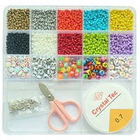 Kit de Fabricación de Joyas para Mujer, Cuentas de Vidrio con Accesorios para Hacer Aretes, Collares y Pulseras
