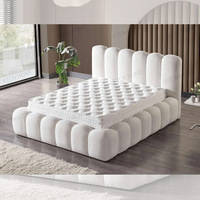 Ensemble de Meubles de Chambre Européens Luxe Lit King Size Moderne Lit Queen Size avec Rangement Cadre de Lit Double Capitonnés