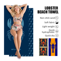 Serviette de bain super douce en microfibre suédée à séchage rapide et absorbante pour piscine et plage, personnalisable