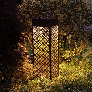 Éclairage extérieur <span class=keywords><strong>métal</strong></span> <span class=keywords><strong>rouillé</strong></span> lampe à LED décoration <span class=keywords><strong>de</strong></span> <span class=keywords><strong>jardin</strong></span> ornements <span class=keywords><strong>jardin</strong></span> cour acier corten paysage boîte à lumière - Product Image 4