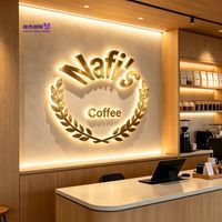 Lettres LED 3D en acier inoxydable sur mesure de haute qualité avec éclairage halo inversé, logo mural commercial, décoration intérieure pour entreprises