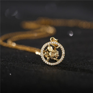 Collares de Moda con Colgantes de Acero Inoxidable con Signos del Zodiaco para Mujer - Product Image 3
