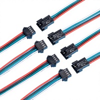 كابل توصيل JST SM بطول 15 سم، ذكر/أنثى، بغلاف PVC، موصل نحاسي مطلي بالقصدير، لتوصيلات LED الإلكترونية